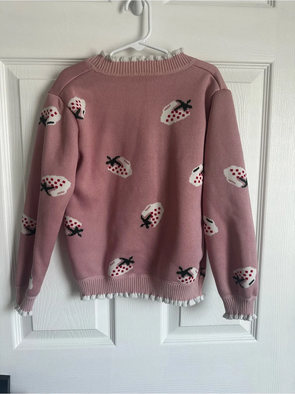 Girls stylish lined sweater fashionable kids warm casual Sweater Size 120 5T